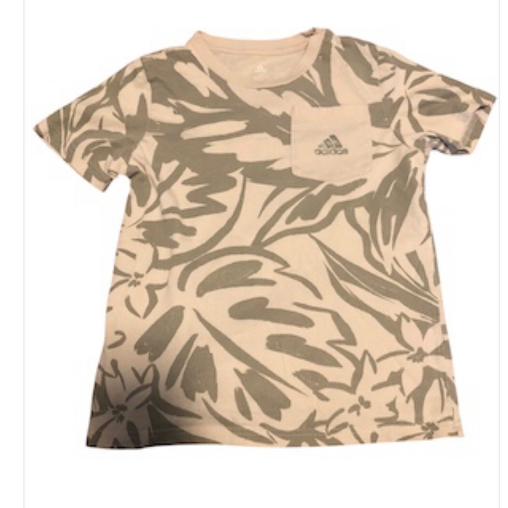 Adidas Kids Pocket Tee - Cream & Gray